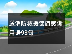 送消防救援錦旗感謝用語93句