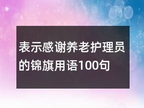 表示感謝養(yǎng)老護(hù)理員的錦旗用語(yǔ)100句
