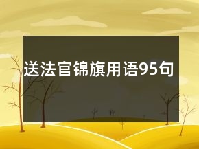 送法官錦旗用語95句