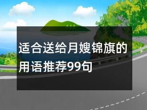 適合送給月嫂錦旗的用語推薦99句
