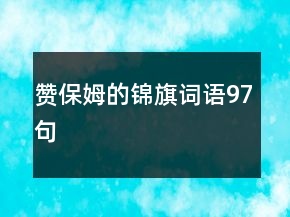 贊保姆的錦旗詞語97句