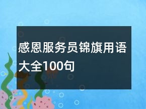 感恩服務(wù)員錦旗用語大全100句