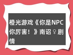 橙光游戲《你是NPC你厲害！》南詔♀劇情線簡單養(yǎng)成攻略