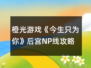 橙光游戲《今生只為你》后宮NP線攻略