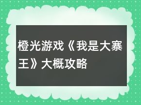 橙光游戲《我是大寨王》大概攻略