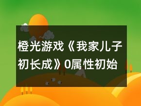 橙光游戲《我家兒子初長成》0屬性初始攻略