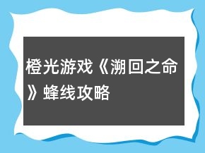 橙光游戲《溯回之命》蜂線攻略