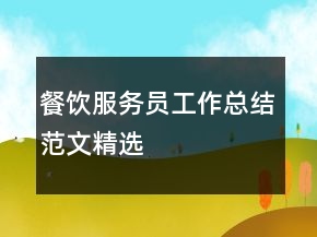 餐飲服務(wù)員工作總結(jié)范文精選