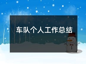 車隊個人工作總結(jié)