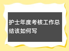 護(hù)士年度考核工作總結(jié)該如何寫