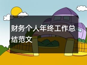 財務(wù)個人年終工作總結(jié)范文