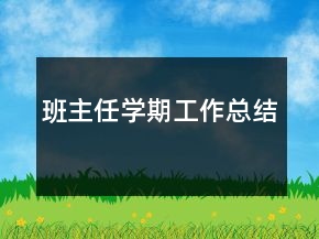 班主任學(xué)期工作總結(jié)