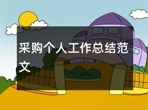 采購個人工作總結范文