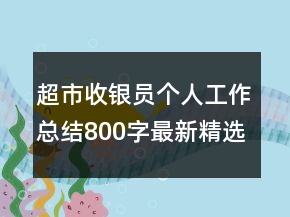 超市收銀員個人工作總結(jié)800字最新精選