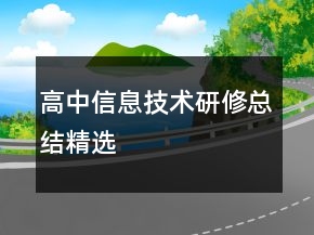 高中信息技術(shù)研修總結(jié)精選