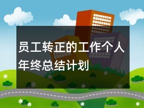 員工轉(zhuǎn)正的工作個(gè)人年終總結(jié)計(jì)劃