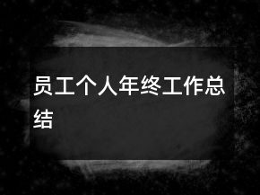 員工個(gè)人年終工作總結(jié)