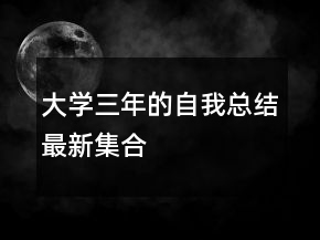 大學(xué)三年的自我總結(jié)最新集合