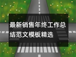 最新銷售年終工作總結(jié)范文模板精選