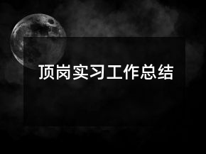頂崗實習工作總結(jié)