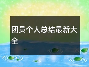 團(tuán)員個人總結(jié)最新大全