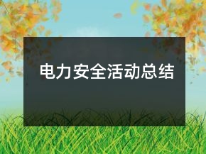 電力安全活動(dòng)總結(jié)