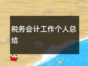 稅務(wù)會計工作個人總結(jié)