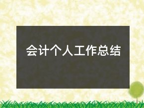 會計個人工作總結