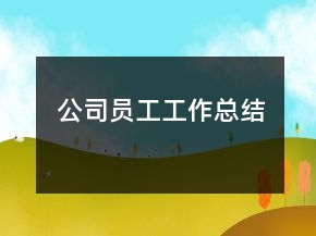 公司員工工作總結(jié)