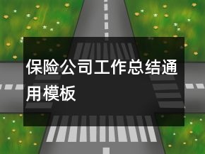 保險公司工作總結(jié)通用模板