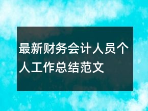 最新財(cái)務(wù)會(huì)計(jì)人員個(gè)人工作總結(jié)范文