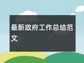 最新政府工作總結(jié)范文