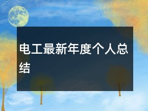 電工最新年度個(gè)人總結(jié)