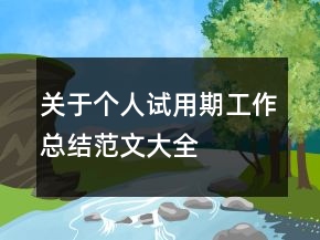 關(guān)于個(gè)人試用期工作總結(jié)范文大全