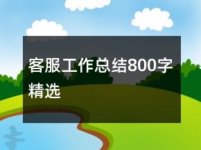 客服工作總結(jié)800字精選