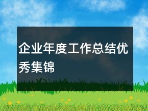 企業(yè)年度工作總結(jié)優(yōu)秀集錦