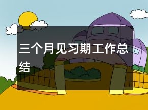 三個(gè)月見習(xí)期工作總結(jié)