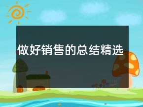 做好銷售的總結精選