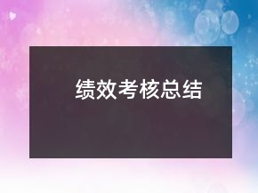 績(jī)效考核總結(jié)