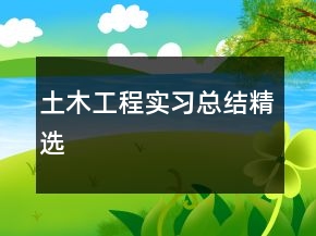 土木工程實習(xí)總結(jié)精選