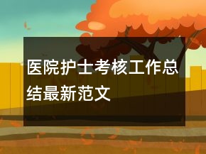 醫(yī)院護(hù)士考核工作總結(jié)最新范文