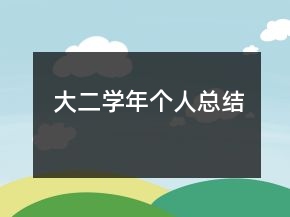 大二學(xué)年個(gè)人總結(jié)