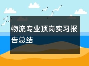 物流專業(yè)頂崗實(shí)習(xí)報(bào)告總結(jié)