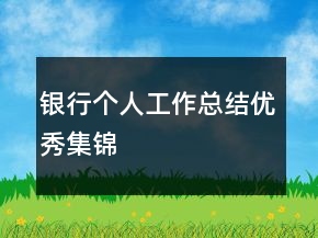 銀行個(gè)人工作總結(jié)優(yōu)秀集錦