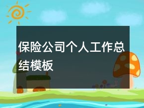 保險公司個人工作總結(jié)模板