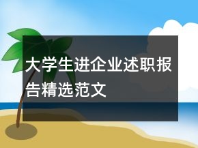 大學生進企業(yè)述職報告精選范文