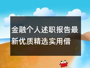 金融個人述職報告最新優(yōu)質精選實用借鑒參考范文