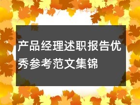 產(chǎn)品經(jīng)理述職報(bào)告優(yōu)秀參考范文集錦