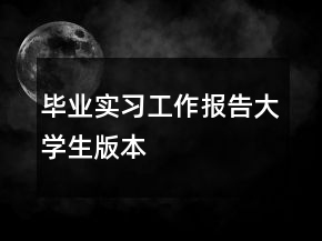 畢業(yè)實習工作報告大學(xué)生版本