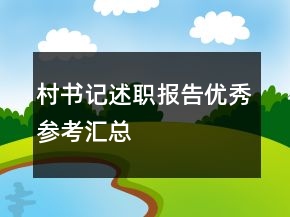 村書記述職報告優(yōu)秀參考匯總